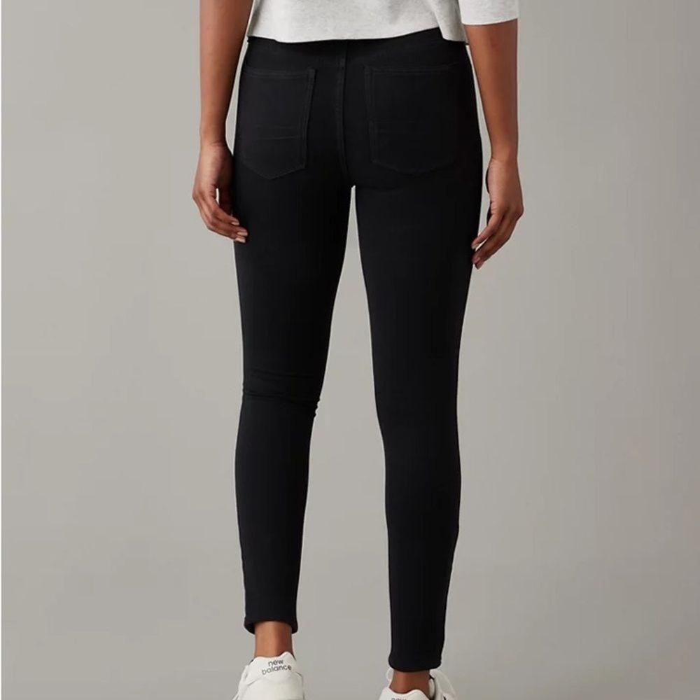 American Eagle Womens Black Stretch Jegging Size 4 Regular - Picture 3 of 7